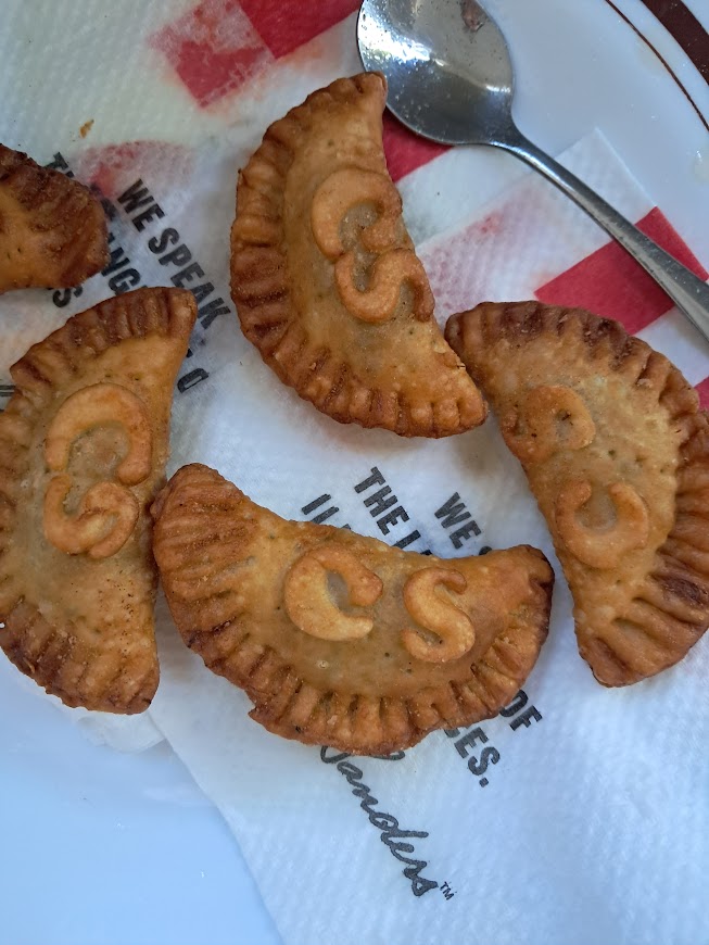 Vidhyas bite-size crumbed samoosas